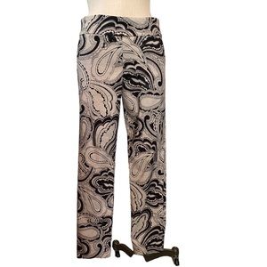 Krazy Larry tan and black paisley pants - Size 8